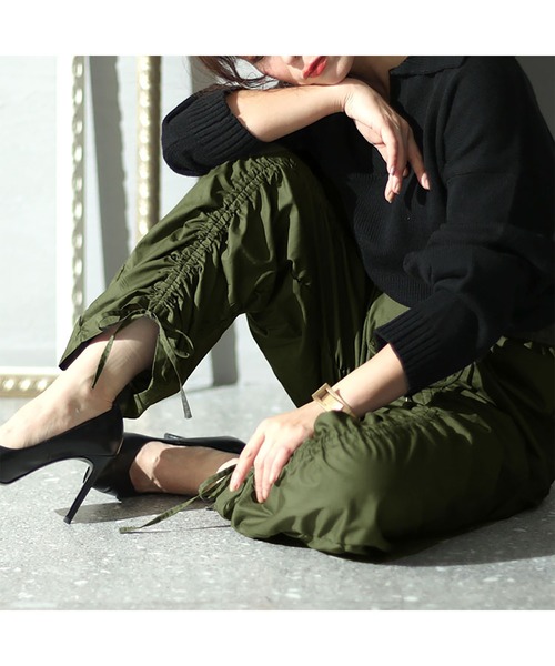 GOLDJAPAN(ゴールドジャパン)の「ドロストパンツ【大きいサイズ対応】(その他パンツ・レディース・カーキ/ブラック・5L/4L/3L/LL)」の9枚目の写真