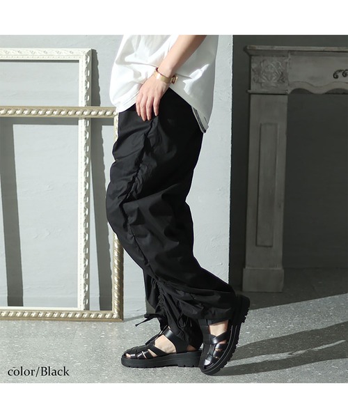 GOLDJAPAN(ゴールドジャパン)の「ドロストパンツ【大きいサイズ対応】(その他パンツ・レディース・カーキ/ブラック・5L/4L/3L/LL)」の10枚目の写真