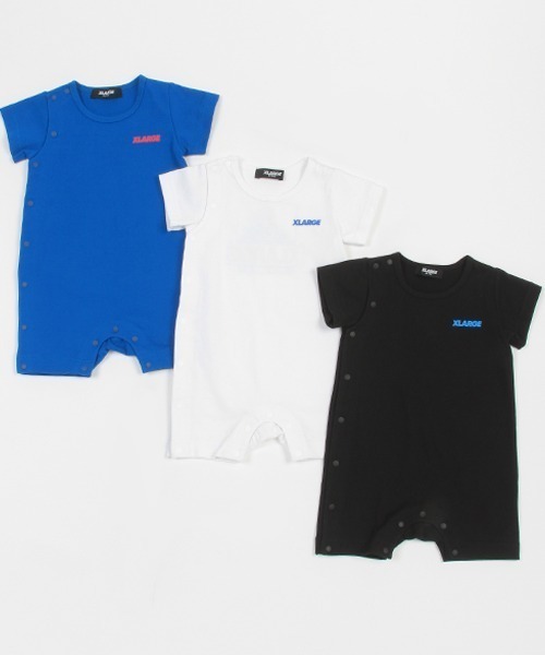 XLARGE KIDS(エクストララージキッズ)の「ホックスゴリラ半袖カバーオール(ロンパース・キッズ・ホワイト/ブラック/ブルー・70cm)」の4枚目の写真