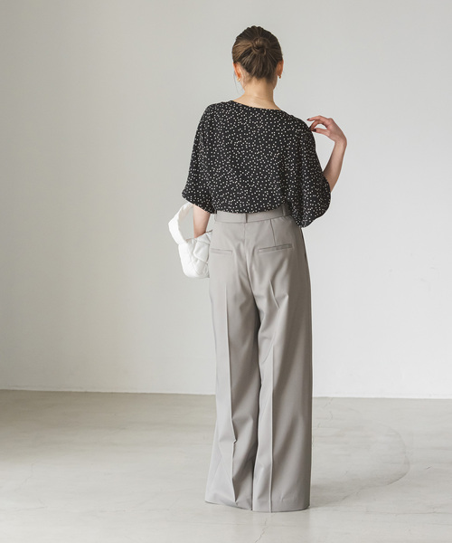 Noble（ノーブル）の「ドットニュアンスボウタイブラウス（シャツ/ブラウス・レディース・ブラック/ブラウン・FREE）」の6枚目の写真
