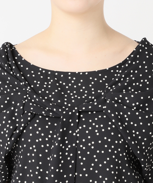 Noble（ノーブル）の「ドットニュアンスボウタイブラウス（シャツ/ブラウス・レディース・ブラック/ブラウン・FREE）」の14枚目の写真
