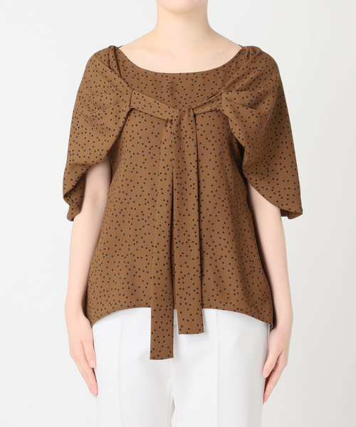Noble（ノーブル）の「ドットニュアンスボウタイブラウス（シャツ/ブラウス・レディース・ブラック/ブラウン・FREE）」の21枚目の写真