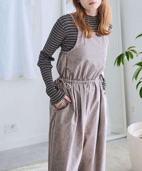 Crisp（クリスプ）の「サイドリボンサロペット（サロペット/オーバーオール・レディース・ブラウン/グレー・FREE）」の21枚目の写真