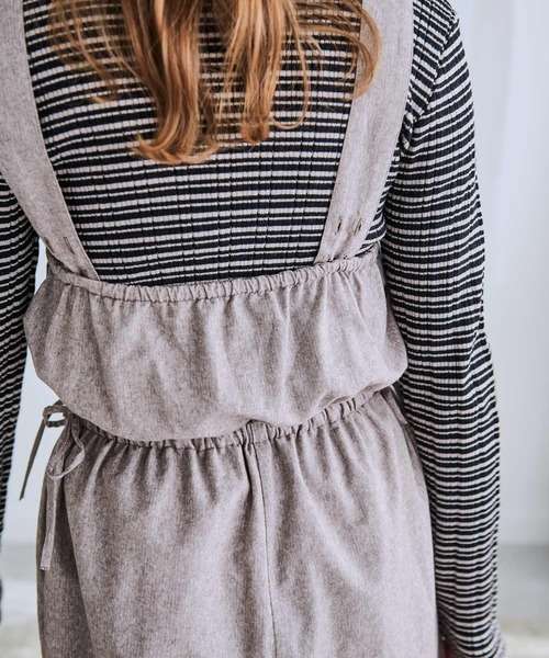 Crisp（クリスプ）の「サイドリボンサロペット（サロペット/オーバーオール・レディース・ブラウン/グレー・FREE）」の19枚目の写真