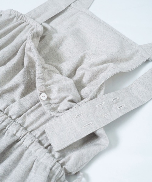 Crisp（クリスプ）の「サイドリボンサロペット（サロペット/オーバーオール・レディース・ブラウン/グレー・FREE）」の15枚目の写真