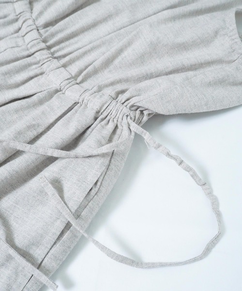 Crisp（クリスプ）の「サイドリボンサロペット（サロペット/オーバーオール・レディース・ブラウン/グレー・FREE）」の14枚目の写真