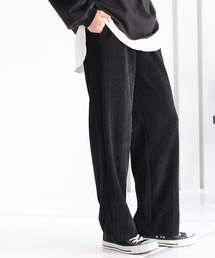 ケーブル柄ロングパンツ