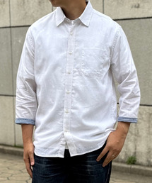 ikka（イッカ）の「【吸水速乾】7分袖イージーケアリネン無地シャツ（シャツ/ブラウス・メンズ）」