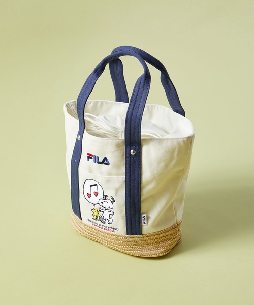 FILA PEANUTS キャンバスコンビかごトートバッグ（かごバッグ）｜FILA（フィラ）