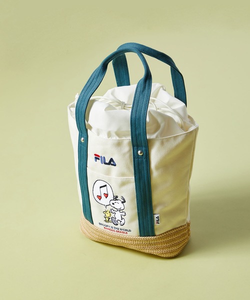FILA PEANUTS キャンバスコンビかごトートバッグ（かごバッグ）｜FILA（フィラ）