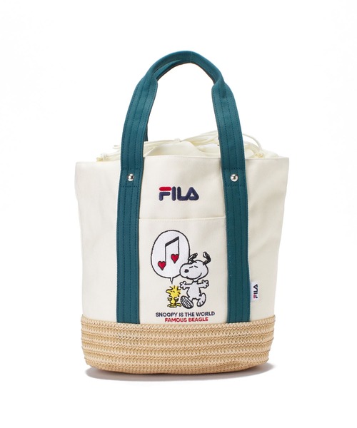 FILA(フィラ)の「【FILA】PEANUTS キャンバスコンビかごトートバッグ/ピーナッツ/コラボ(トートバッグ・レディース・グリーン/ネイビー/ベージュ・FREE)」の10枚目の写真