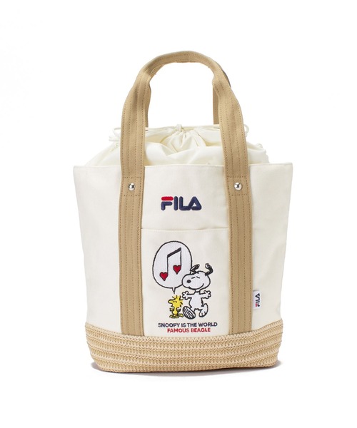 FILA(フィラ)の「【FILA】PEANUTS キャンバスコンビかごトートバッグ/ピーナッツ/コラボ(トートバッグ・レディース・グリーン/ネイビー/ベージュ・FREE)」の11枚目の写真