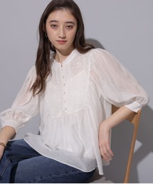Rirandture❤︎大人可愛い袖レース&ワットワークブラウス Rirandture（リランドチュール）の「カットワークレースブラウス