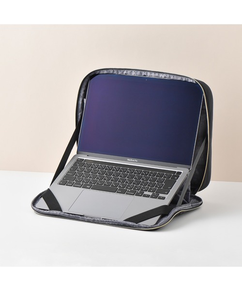 ギャザー PCケース 13～14インチ ダークグレー（PC・タブレット