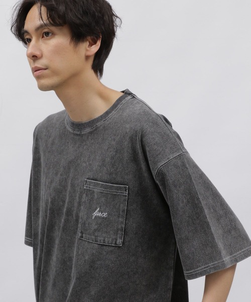 LAKOLE(ラコレ)の「デニム刺繍ポケットT / 102414(Tシャツ/カットソー・メンズ・ライトブルー/ブラック/インディゴブルー/その他9/サックスブルー・X-LARGE/LARGE/MEDIUM)」の2枚目の写真