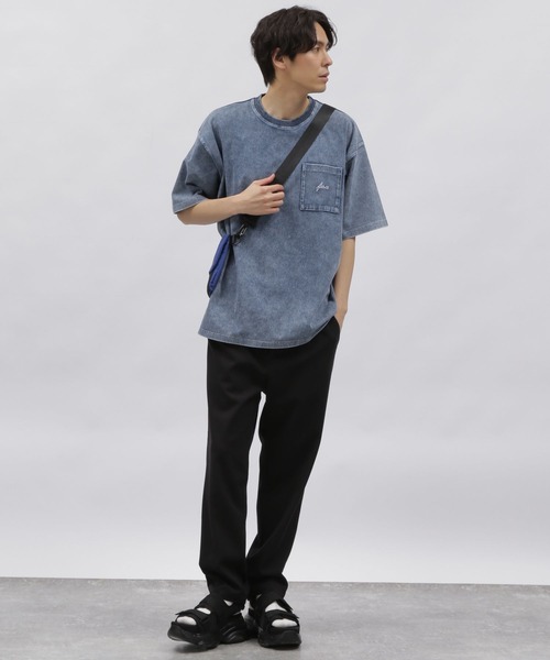 A597【入手困難】ディーゼル　刺繍ロゴ　スウェット　デニム　即完売モデル　良品 刺繍ロゴクロップドTシャツ