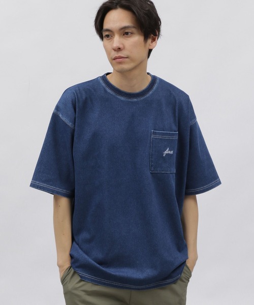 デニム×チュールドッキングポケットTシャツ FREAK'S STORE/＜新色追加＞フリルチュールドッキングTシャツ