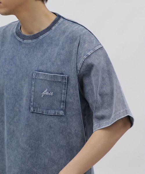 LAKOLE(ラコレ)の「デニム刺繍ポケットT / 102414(Tシャツ/カットソー・メンズ・ライトブルー/ブラック/インディゴブルー/その他9/サックスブルー・X-LARGE/LARGE/MEDIUM)」の16枚目の写真