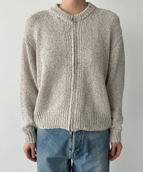 CANAL JEAN（キャナルジーン）の「El mar　クルーネックジップニットカーディガン（カーディガン/ボレロ・レディース・オートミール/ネイビー・ONE SIZE）」の11枚目の写真
