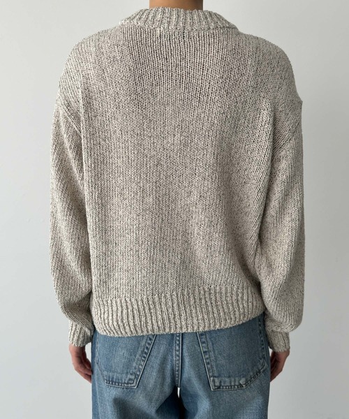 CANAL JEAN（キャナルジーン）の「El mar　クルーネックジップニットカーディガン（カーディガン/ボレロ・レディース・オートミール/ネイビー・ONE SIZE）」の13枚目の写真