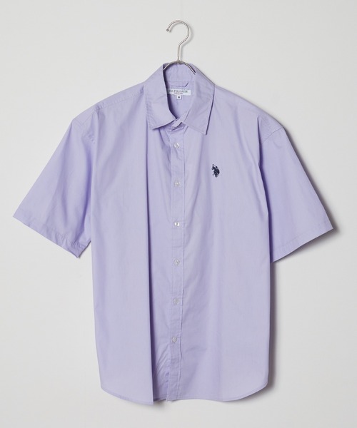 U.S. POLO ASSN.(ユーエスポロアッスン)の「U.S. POLO ASSN./ユーエスポロアッスン ワンポイント刺繍 レギュラーカラーシャツ 半袖シャツ(シャツ/ブラウス・メンズ・ホワイト/ネイビー/インディゴブルー/ホワイト×ブルー/ライラック/ホワイト×ネイビー・LL/S/M/L)」の6枚目の写真