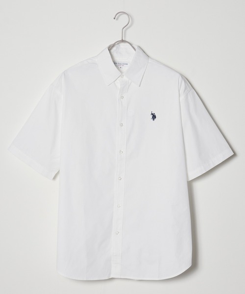 U.S. POLO ASSN.(ユーエスポロアッスン)の「U.S. POLO ASSN./ユーエスポロアッスン ワンポイント刺繍 レギュラーカラーシャツ 半袖シャツ(シャツ/ブラウス・メンズ・ホワイト/ネイビー/インディゴブルー/ホワイト×ブルー/ライラック/ホワイト×ネイビー・LL/S/M/L)」の3枚目の写真