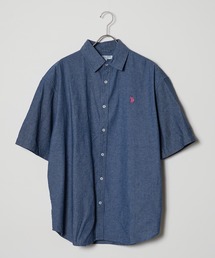 U.S. POLO ASSN./ユーエスポロアッスン ワンポイント刺繍 レギュラーカラーシャツ 半袖シャツ