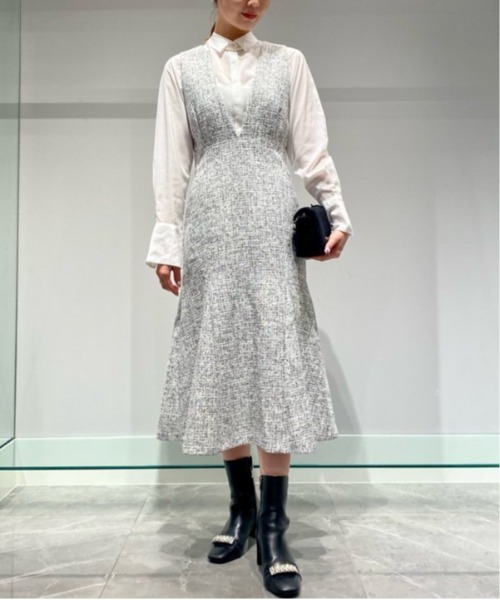 CELFORD ツイードジャンパースカート celford ツイードジャンパー