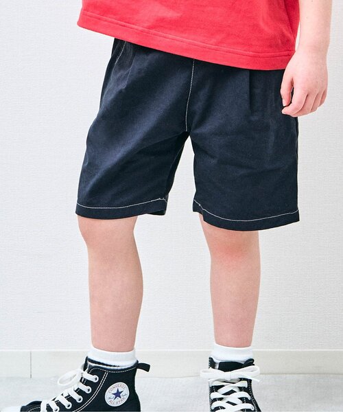 apres les cours（アプレレクール）の「シェフハーフパンツ/7days Style pants（その他パンツ・キッズ・チャコール/チェック/インディゴブルー/イエロー/ブラック・80/90/100/110/120/130）」の2枚目の写真