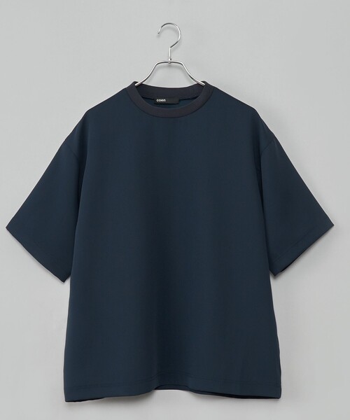 coen(コーエン)の「【RONEL】フクレ2重織ハーフスリーブ(Tシャツ/カットソー・メンズ・ネイビー/ブラック・M/S/L)」の9枚目の写真