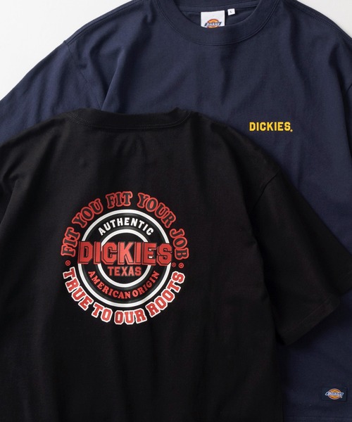 Dickies(ディッキーズ)の「【0】【Dickies/ディッキーズ】ワンポイントロゴ&バックBIGロゴ ストリートデザイン ワイドシルエット半袖Tシャツ/ビッグシルエット/オーバーサイズ(Tシャツ/カットソー・メンズ・ブラック/ダークネイビー/ホワイト/スミクロ/ダークグレー/ネイビー/ブラック系その他/オフホワイト・L/M)」の4枚目の写真