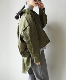 レイヤードデザイン シャツヘム ジャケット