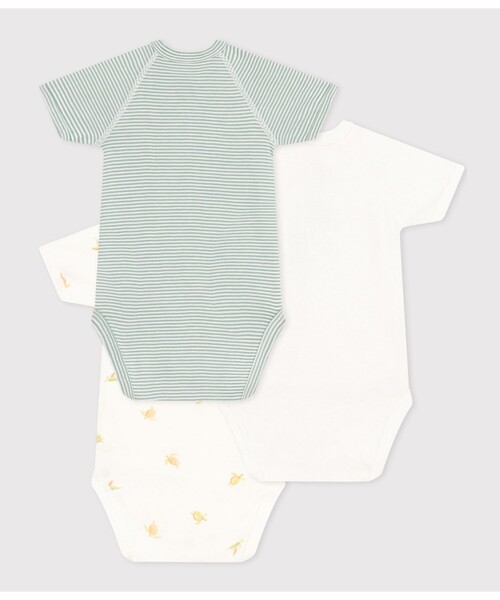 PETIT BATEAU(プチバトー)の「半袖あわせボディ3枚組(肌着・キッズ・その他1/その他2・12MONTH/6MONTH/3MONTH)」の3枚目の写真