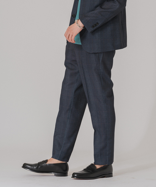 EDIFICE（エディフィス）の「”吸汗＆速乾”EVALET メッシュ チェック イージースラックス（スラックス・メンズ・ライトグレー/ブラウン/チャコールグレー・SMALL/X-LARGE/MEDIUM/LARGE）」の2枚目の写真