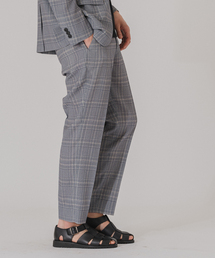 EDIFICE | EVALET メッシュ チェック イージースラックス【セットアップ着用可能】(スラックス)