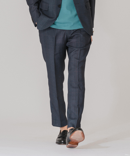 EDIFICE（エディフィス）の「”吸汗＆速乾”EVALET メッシュ チェック イージースラックス（スラックス・メンズ・ライトグレー/ブラウン/チャコールグレー・SMALL/X-LARGE/MEDIUM/LARGE）」の4枚目の写真