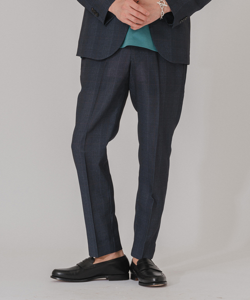 EDIFICE（エディフィス）の「”吸汗＆速乾”EVALET メッシュ チェック イージースラックス（スラックス・メンズ・ライトグレー/ブラウン/チャコールグレー・SMALL/X-LARGE/MEDIUM/LARGE）」の5枚目の写真