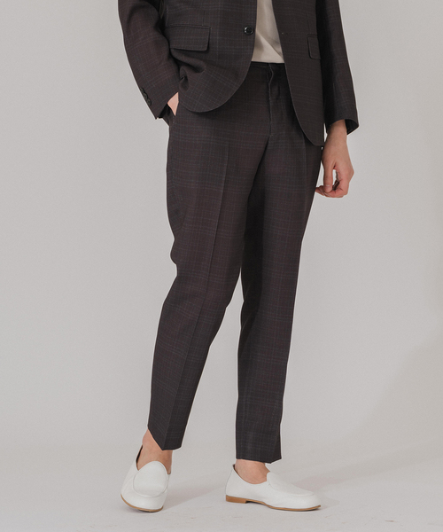 EDIFICE（エディフィス）の「”吸汗＆速乾”EVALET メッシュ チェック イージースラックス（スラックス・メンズ・ライトグレー/ブラウン/チャコールグレー・SMALL/X-LARGE/MEDIUM/LARGE）」の12枚目の写真