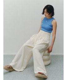 FRAY I.D | ハイウエストワイドレッグパンツ(スラックス)