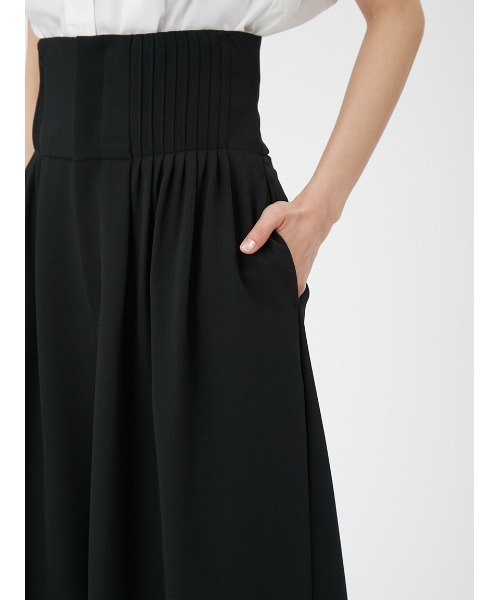 FRAY I.D（フレイアイディー）の「ハイウエストワイドレッグパンツ（スラックス・レディース・アイボリー/チャコールグレー/ブラック・1/0）」の9枚目の写真