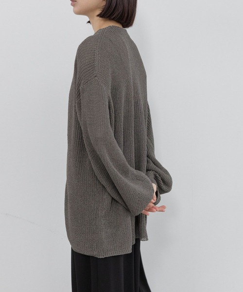 e/rm(イーアールエム)の「【e/rm】ワシニットVネックカーディガン(カーディガン/ボレロ・レディース・オフホワイト/チャコールグレー/ネイビー/イエロー系その他・FREE)」の8枚目の写真