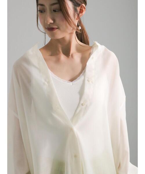 Te chichi(テチチ)の「レーストリムリブカップ付タンクトップ(Tシャツ/カットソー・レディース・オフホワイト/ブラウン/ブラック・F)」の5枚目の写真