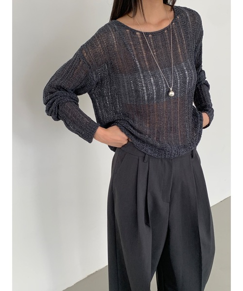 【DIDOT.】クロップド クロッシェニット（ニット/セーター）｜Didot.showroom（ディドット ショールーム）