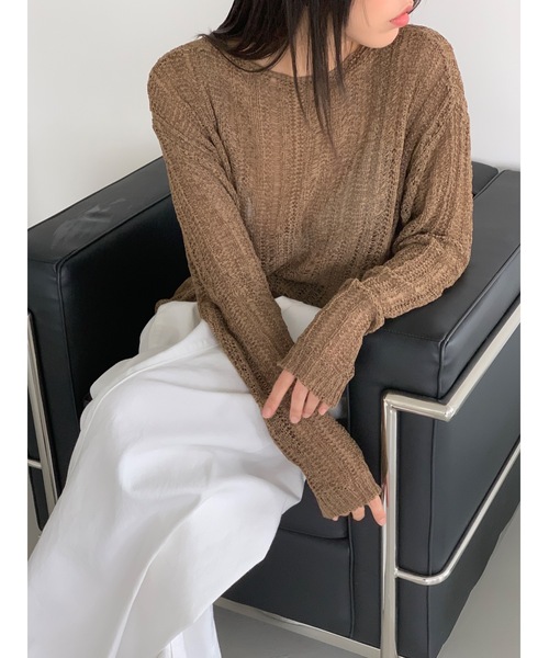 【DIDOT.】クロップド クロッシェニット（ニット/セーター）｜Didot.showroom（ディドット ショールーム）