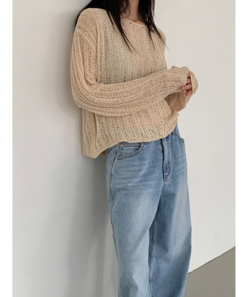 【DIDOT.】クロップド クロッシェニット（ニット/セーター）｜Didot.showroom（ディドット ショールーム）