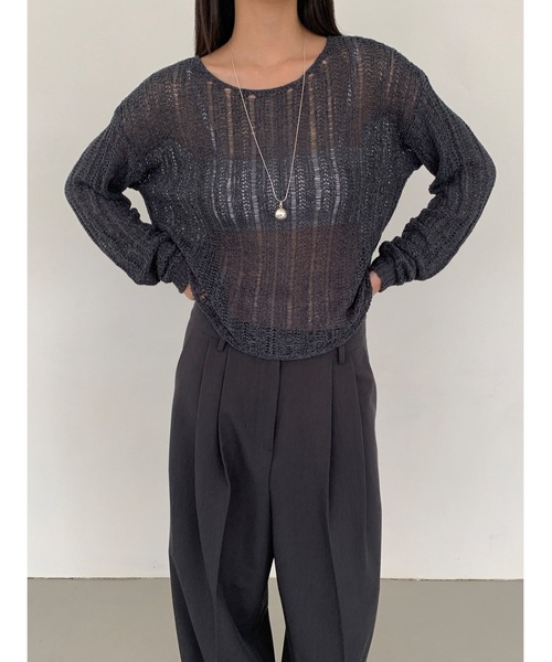 【DIDOT.】クロップド クロッシェニット（ニット/セーター）｜Didot.showroom（ディドット ショールーム）