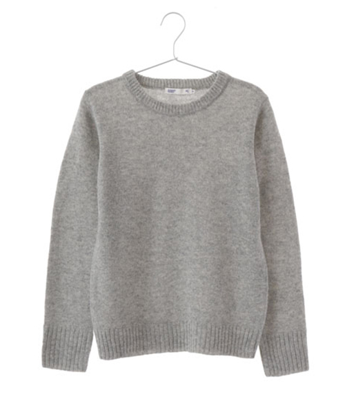 SEVENDAYS=SUNDAY（セブンデイズサンデイ）の「シェットランドウール　長袖クルーネックプルオーバー（ニット/セーター・レディース・ネイビー/オフホワイト/グレー/レッド・MEDIUM/LARGE）」の3枚目の写真