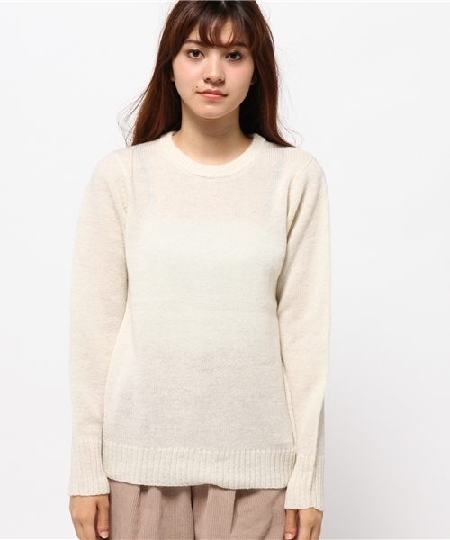 SEVENDAYS=SUNDAY（セブンデイズサンデイ）の「シェットランドウール　長袖クルーネックプルオーバー（ニット/セーター・レディース・ネイビー/オフホワイト/グレー/レッド・MEDIUM/LARGE）」の5枚目の写真