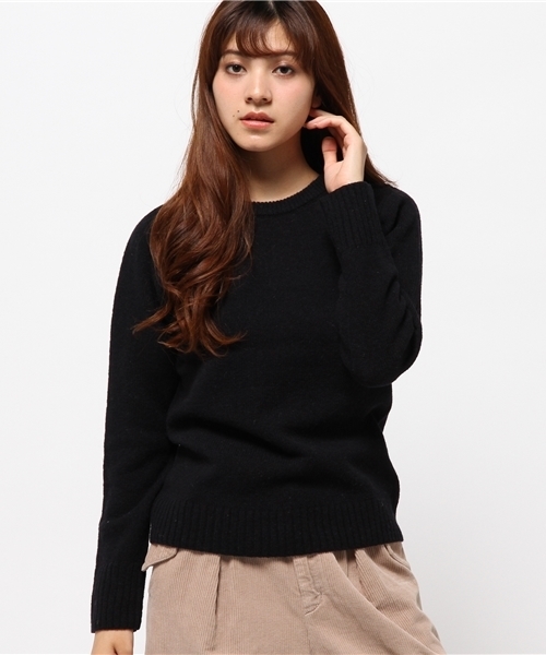 SEVENDAYS=SUNDAY（セブンデイズサンデイ）の「シェットランドウール　長袖クルーネックプルオーバー（ニット/セーター・レディース・ネイビー/オフホワイト/グレー/レッド・MEDIUM/LARGE）」の13枚目の写真