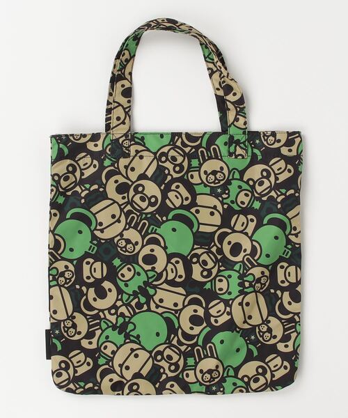 A BATHING APE（アベイシングエイプ）の「ALL FRIENDS BABYILO PUSH DOLL ECO BAG（ショルダーバッグ・メンズ・グリーン・FREE）」の6枚目の写真